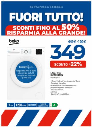 LAVATRICE BEKO BMWU3921W 9KG